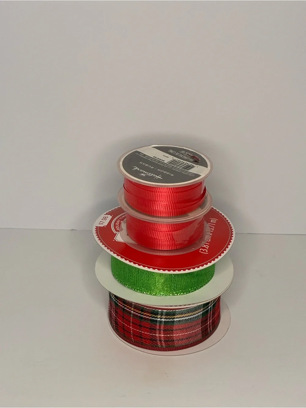 Hallmark Red, Green, Plaid Christmas Ribbon Bundle